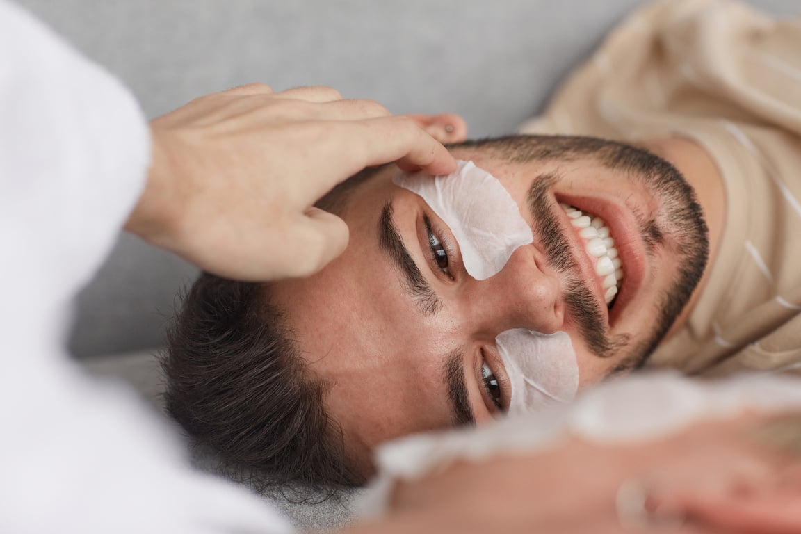 Gay Couple Enjoying Skincare